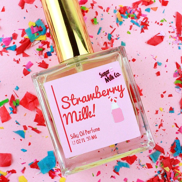Strawberry Milk Perfume- Perfume Oil, Body Mist, Vegan Perfume, Gift Ideas