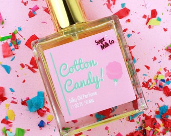 Cotton Candy Perfume- Perfume Oil, Body Mist, Candy Perfume, Vegan Perfume, Perfume Atomizer