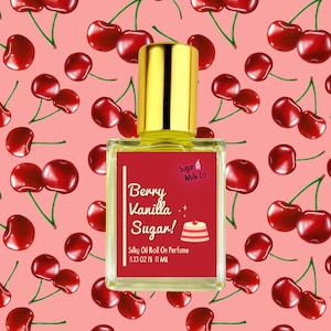 Berry Vanilla Sugar Roll On Perfume- Hair and Body Perfume, Gift Ideas, Vanilla Perfume