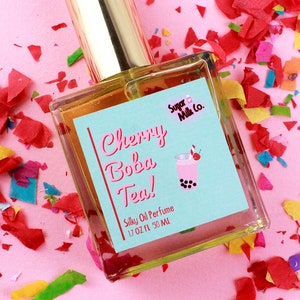 Cherry Boba Tea Perfume- Cherry Perfume, Atomizer, Gift Ideas, Oil Perfume