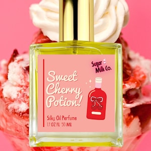 Sweet Cherry Potion Perfume- Hair and Body Oil, Fruity Perfume, Cake Perfume, Gift Ideas