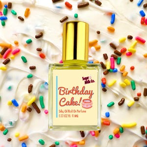 Birthday Cake Roll On Perfume- Hair and Body Perfume, Gift Ideas, Vanilla Perfume