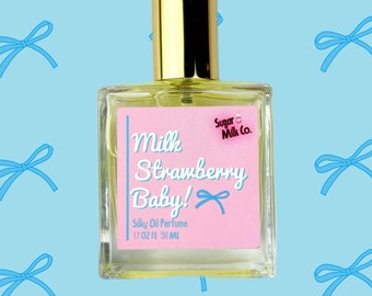 Milk Strawberry Baby Perfume- Cry Baby Dupe Perfume, Perfume Oil, Body Mist, Vegan Perfume, Gift Ideas