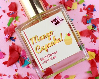 Mango Cupcake Perfume- Mango Perfume, Atomizer, Gift Ideas, Oil Perfume