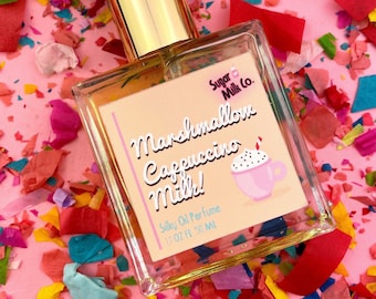 Marshmallow Cappuccino Milk Perfume- Perfume Oil, Body Mist, Sugar Perfume, Marshmallow Perfume, Handmade Perfume