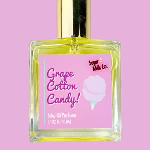 Grape Cotton Candy Perfume- Perfume Oil, Body Mist, Candy Perfume, Vegan Perfume, Perfume Atomizer
