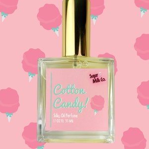 Cotton Candy Perfume- Perfume Oil, Body Mist, Candy Perfume, Vegan Perfume, Perfume Atomizer