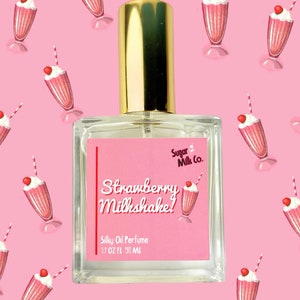 Strawberry Milkshake Perfume- Hair and Body Oil, Body Mist, Vegan Perfume, Gift Ideas