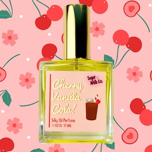 Cherry Vanilla Cola Perfume- Hair and Body Oil, Gift Ideas