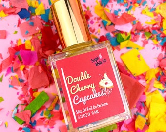 Double Cherry Cupcakes Roll On Perfume- Handmade Perfume, Milk Perfume, Gift Ideas, Oil Perfume