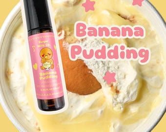 Banana Pudding Roll On Perfume | Sugar Vanilla Scent | Gourmand Dessert | Hair & Body | Long Lasting