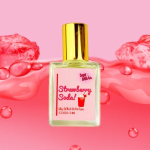 Strawberry Soda Roll On Perfume- Handmade Perfume, Milk Perfume, Gift Ideas, Oil Perfume
