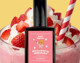Strawberry Milkshake Perfume – Vegan Hair & Body Oil Mist