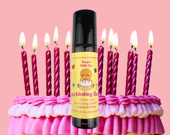 Birthday Cake Roll On Perfume: Vanilla Buttercream Scent, Alcohol-Free