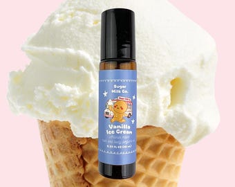 Vanilla Ice Cream Roll On Perfume- Gift Ideas, Oil Perfume, Soft Serve, Vanilla Gourmand Scent, Whipped Vanilla Fragrance