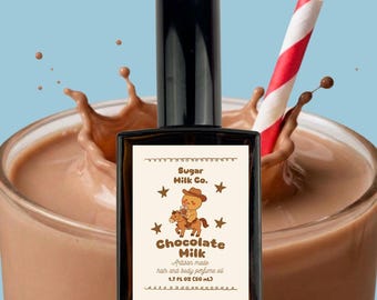 Chocolate Milk Perfume Oil | Sweet Creamy Chocolate Gourmand Fragrance – Cocoa Dessert Scent, Hair & Body, Long Lasting