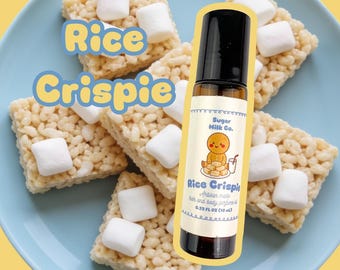 Rice Crispie Perfume Roll On | Cereal Marshmallow Sugar Vanilla Scent | Gourmand Dessert | Hair & Body | Long Lasting