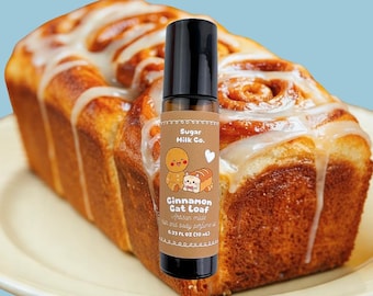 Cinnamon Cat Loaf Perfume Oil Roll On | Spice Cake, Sugar Gourmand Fragrance – Bakery Dessert Scent, Long Lasting