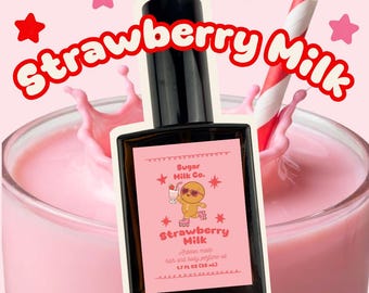 Strawberry Milk Perfume | Creamy Milk Scent | Gourmand Dessert | Hair & Body | Long Lasting