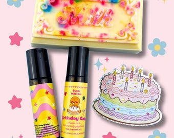 The Birthday House Box- Discovery Perfumes, Birthday Gift, Strawberry Banana, Cake, Soap