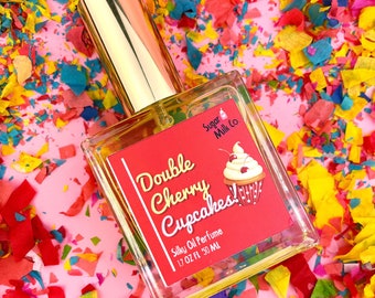 Double Cherry Cupcakes Perfume- Fruity Perfume, Cake Perfume, Atomizer, Gift Ideas