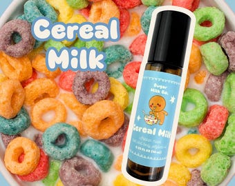Cereal Milk Perfume Roll On | Sugar Sweet Fruity Scent | Gourmand Dessert | Hair & Body | Long Lasting