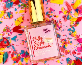 Fluffy Jiggly Cheesecake Roll On Perfume- Cake Perfumes. Gift Ideas for Her, Handmade Perfume, Oil Perfume