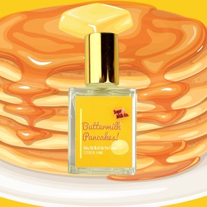 Buttermilk Pancakes Roll On Perfume- Oil Perfume, Gourmand Perfumes, Handmade Perfumes, Gift Ideas