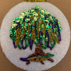 Mardi Gras Bead Tree Ornament 