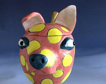 Salziger Hund Keramik-Salz- Keller-Salz-Glas mit Löffel-handgemachte Keramik Chihuahua-Dekor-Keramik-Hundeglas-Hund-Küchen-Dekor