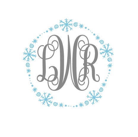 Download Snowflake Wreath Monogram / winter SVG / DIGITAL cut file ...