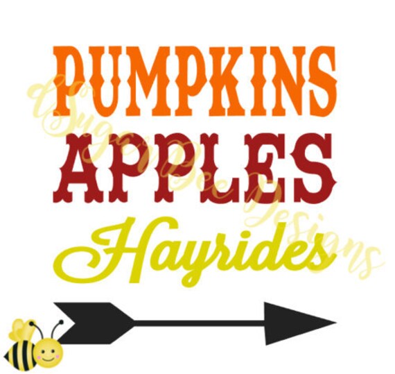 Pumpkins Apples Hayrides Fall Sign Fall Festival Etsy