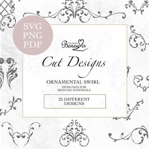 Ornamental swirls | SVG+PNG+PDF Files | Cut Designs for Cricut Iron-on dance costume embellishment
