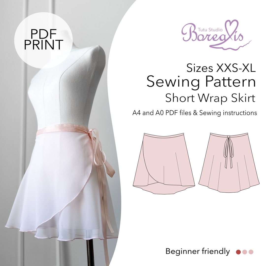 SEWING PATTERN Ballet Wrap Skirt Instant Download Printable Pattern - Etsy sewing-pattern-ballet-wrap-skirt-instant-download-printable-pattern-etsy