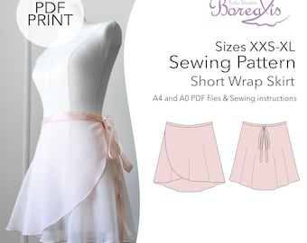 SEWING PATTERN | Ballet Wrap Skirt | instant download printable pattern