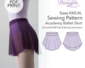 SEWING PATTERN | Academy Ballet Skirt Instant download PDF print