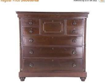 Fall Sale Chest Of Drawers Antique Walnut Dresser Barley Etsy