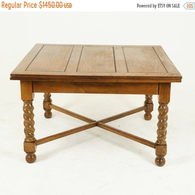 Summer Sale Antique Refectory Table Antique Dining Table Draw Leaf Table Barley Twist Scotland 1920 B1533 Summer Sale Antique Refectory Table Antique Dining Table Draw Leaf Table Barley Twist Scotland 1920 B1533