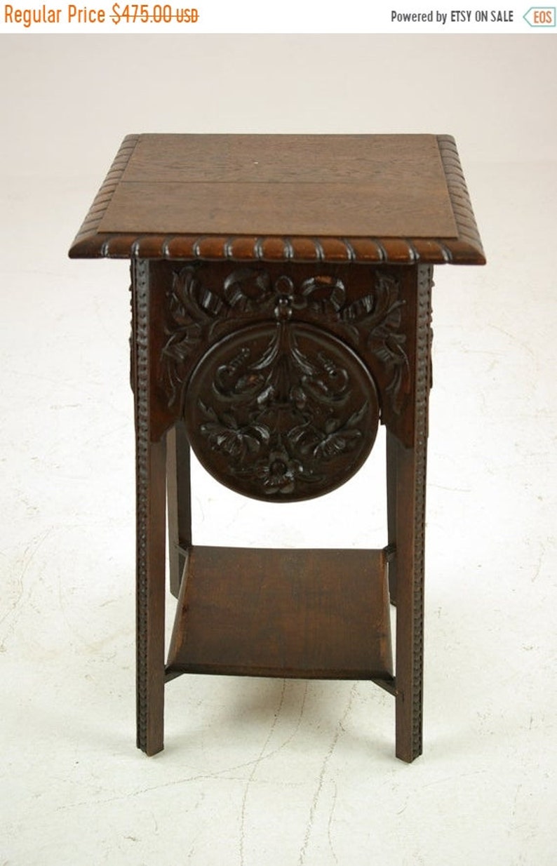 Pre Christmas Sale Antique Carved Oak Table Table With Fold Etsy