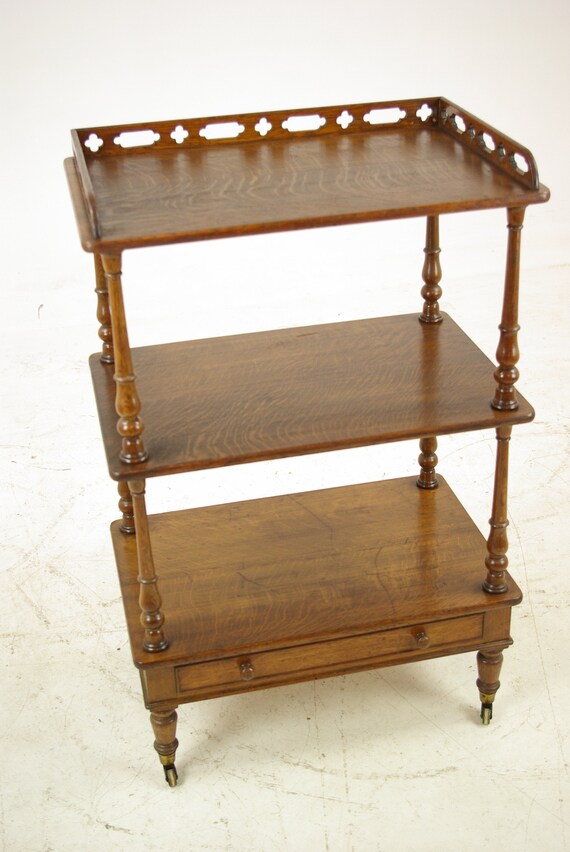 Antique Oak What Not Victorian Etagere Scotland 1880 Etsy