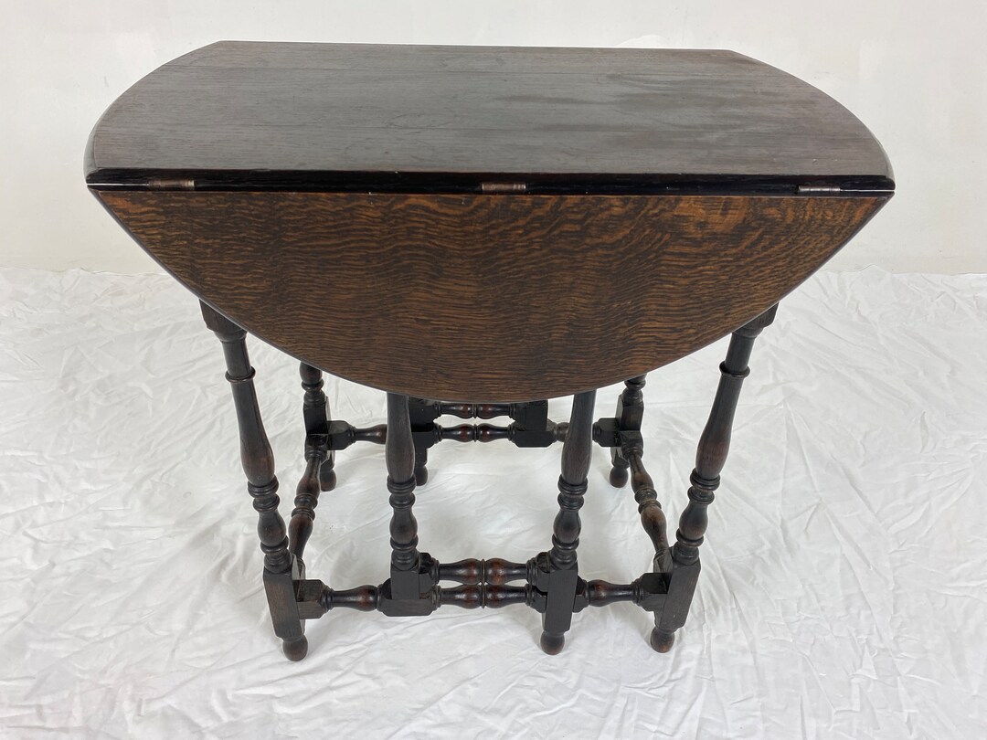 Vintage Petite Gateleg Table, Drop Leaf Table, Lamp Table, Scotland ...