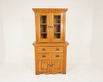 Antique 19th Century Pine Buffet Hutch, Pantry Farmhouse, Canada 1870, H326