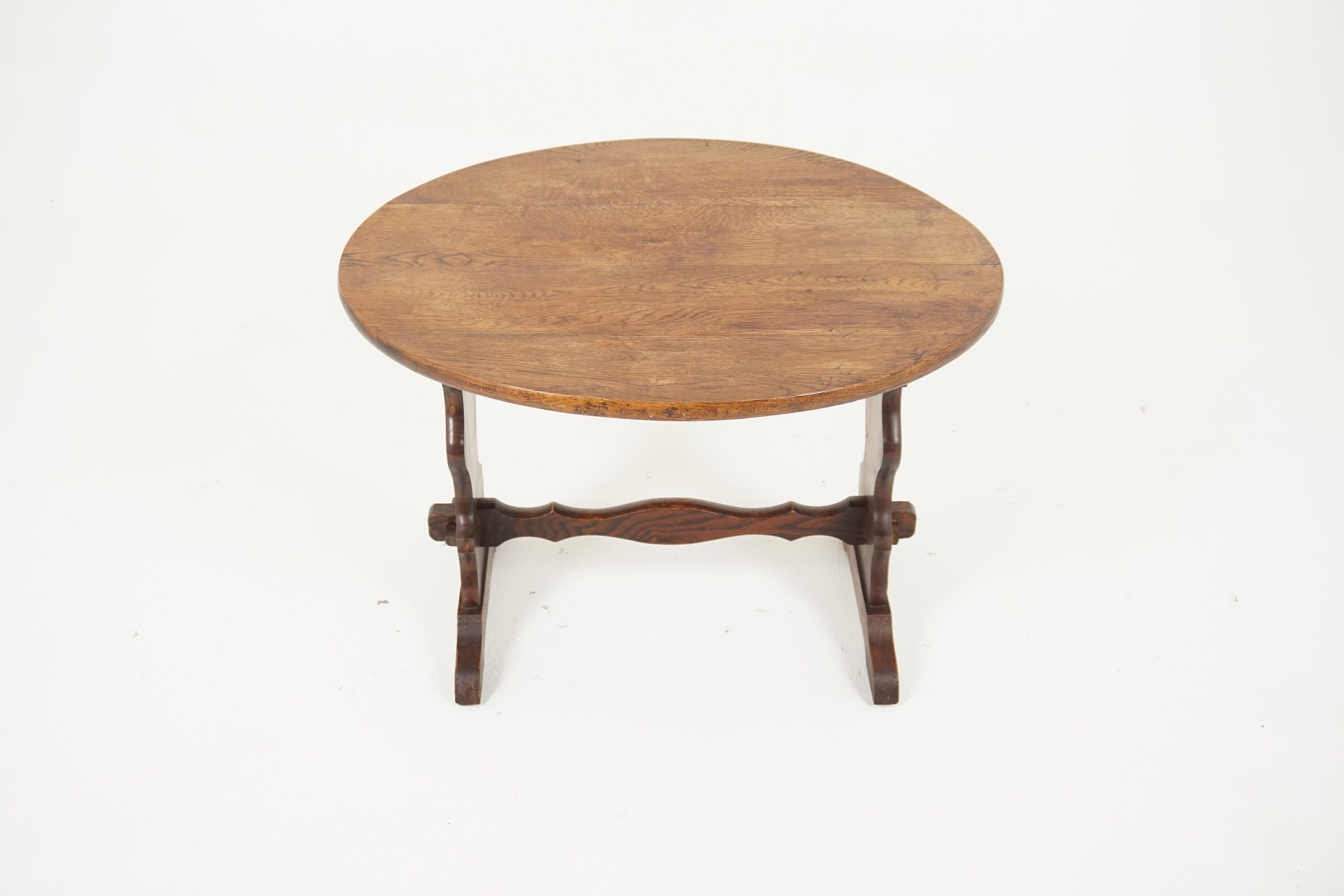 Vintage Oval Oak Coffee Table End Table Scotland 1930 B1884 Etsy