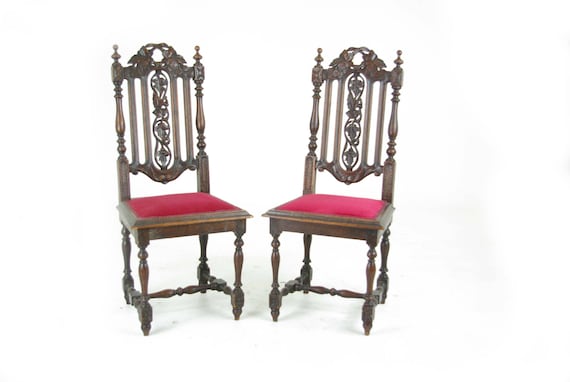 Antique Hall Chairs Pair Victorian Hall Chairs Scotland Etsy image 0 - Antique Hall Chairs Pair Victorian Hall Chairs Scotland Etsy