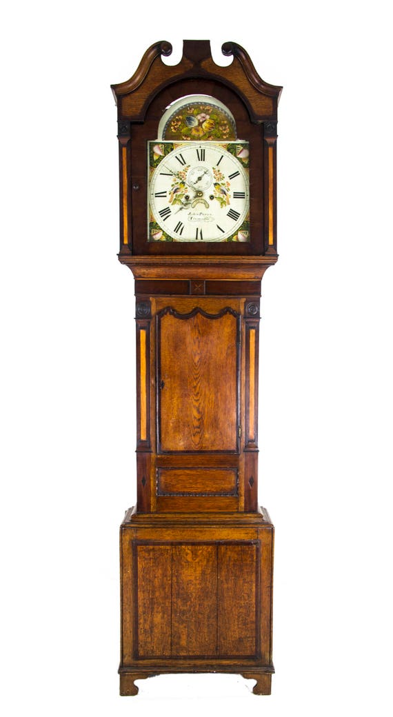 Antique Long Case Clock Grandfather Clock 8 Day Movement Etsy