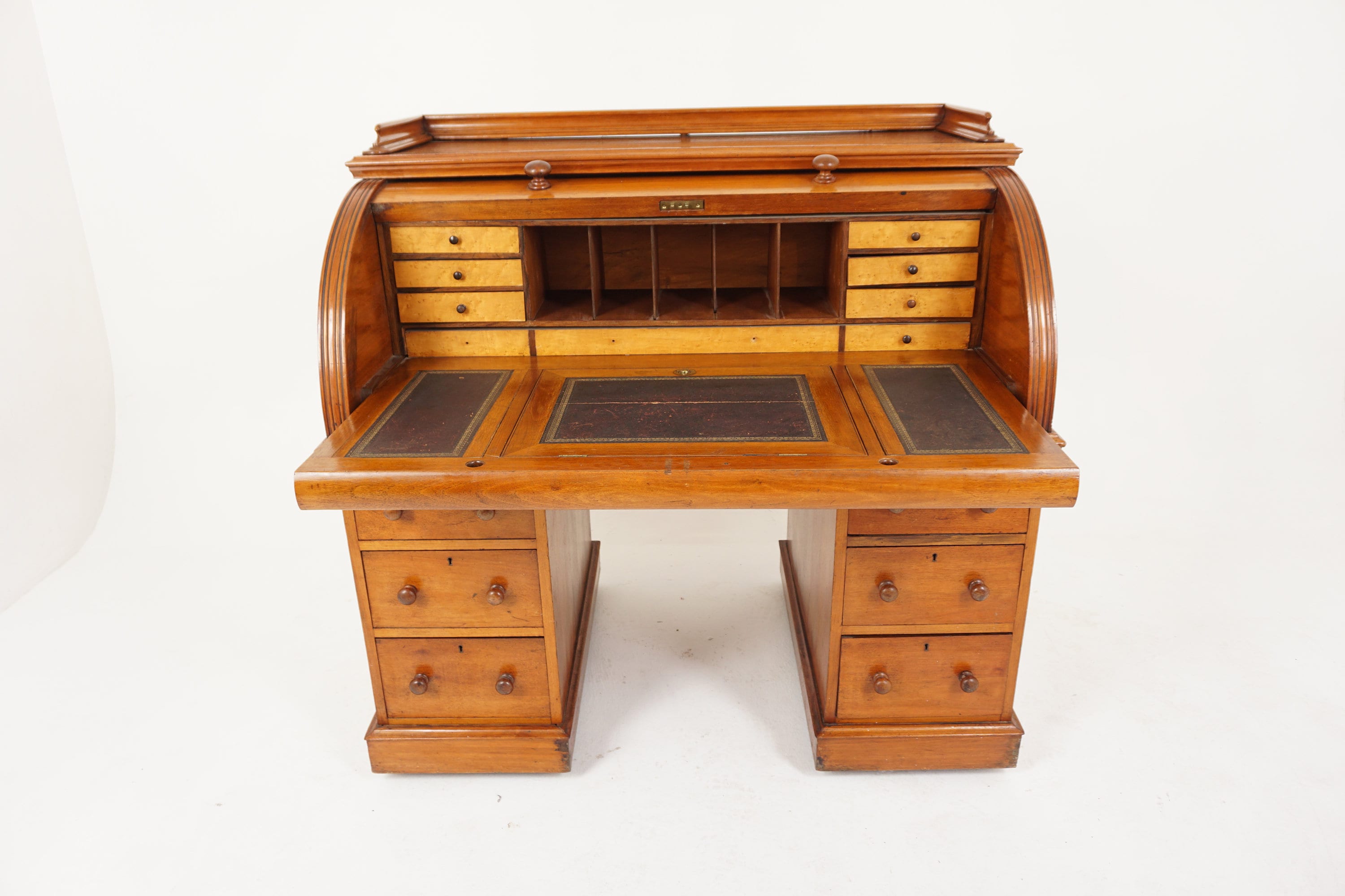 Antique Victorian Walnut Cylinder Roll Up Desk Roll Top Desk - Etsy  Australia