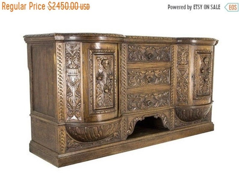 Fall Sale Antique Sideboard Vintage Buffet Vintage Credenza Etsy