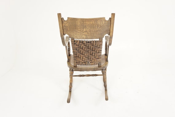 Antique tiger oak rocking clearance chair