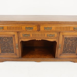 Antique Carved Oak Sideboard, Buffet, Scotland 1900, H135