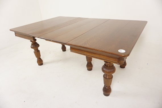 antique tiger wood dining table